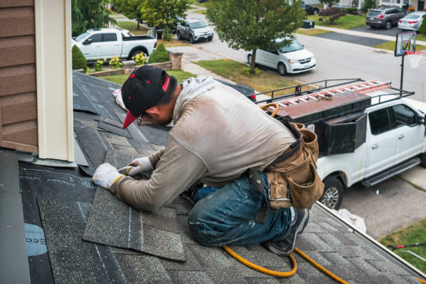 Professional Flat Roof Repair technician working in Hendersonville, NC